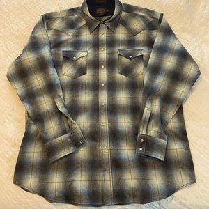 Pendleton Canyon Wool Western Shirt. XXL Tall.